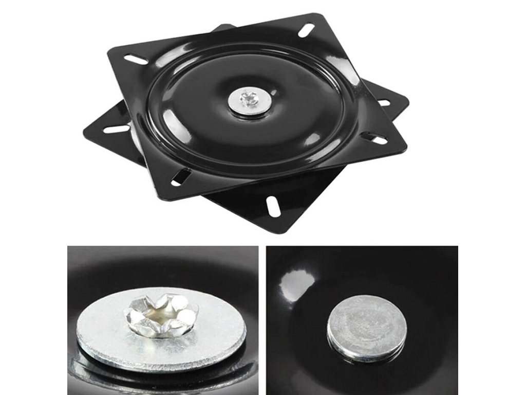 Piastra Girevole Quadra con Sfere Acciaio Nero mm.175x175  | GTV - immagine 5